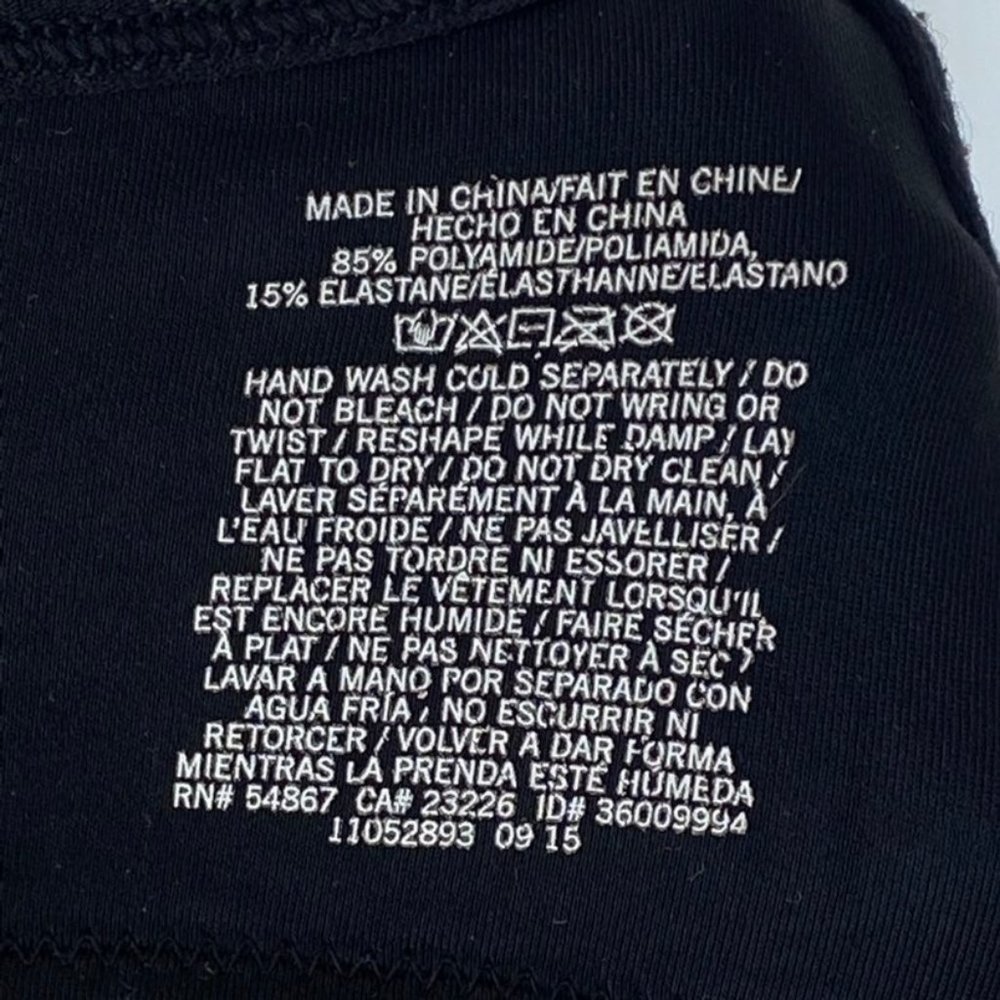 VS PINK ULTIMATE Push Up Sports Bra Sz Medium A-C Cup Black w Logos Racerback - Picture 5 of 12